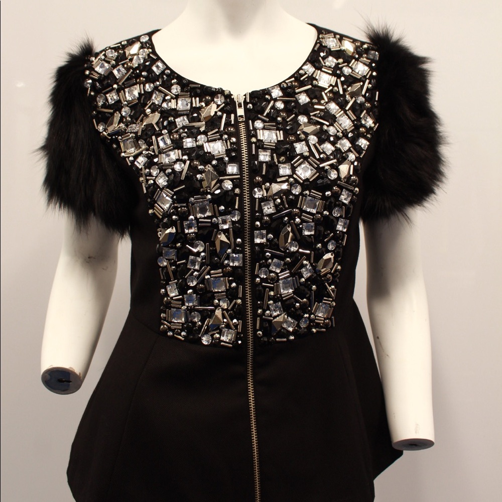 Gem Thingz Fur-armed Vest